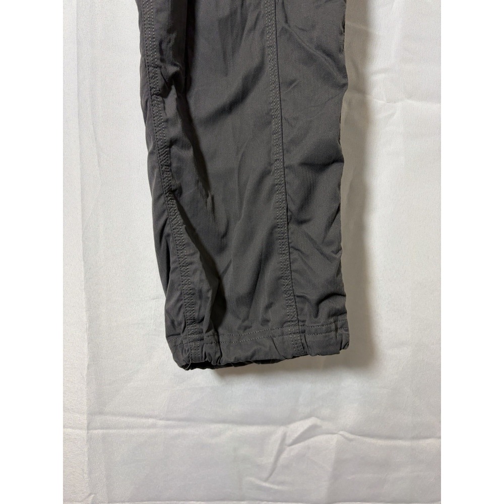 The North Face Womens Capri Cropped Pants Grey Drawstring Nylon Size M - Picture 2 of 16